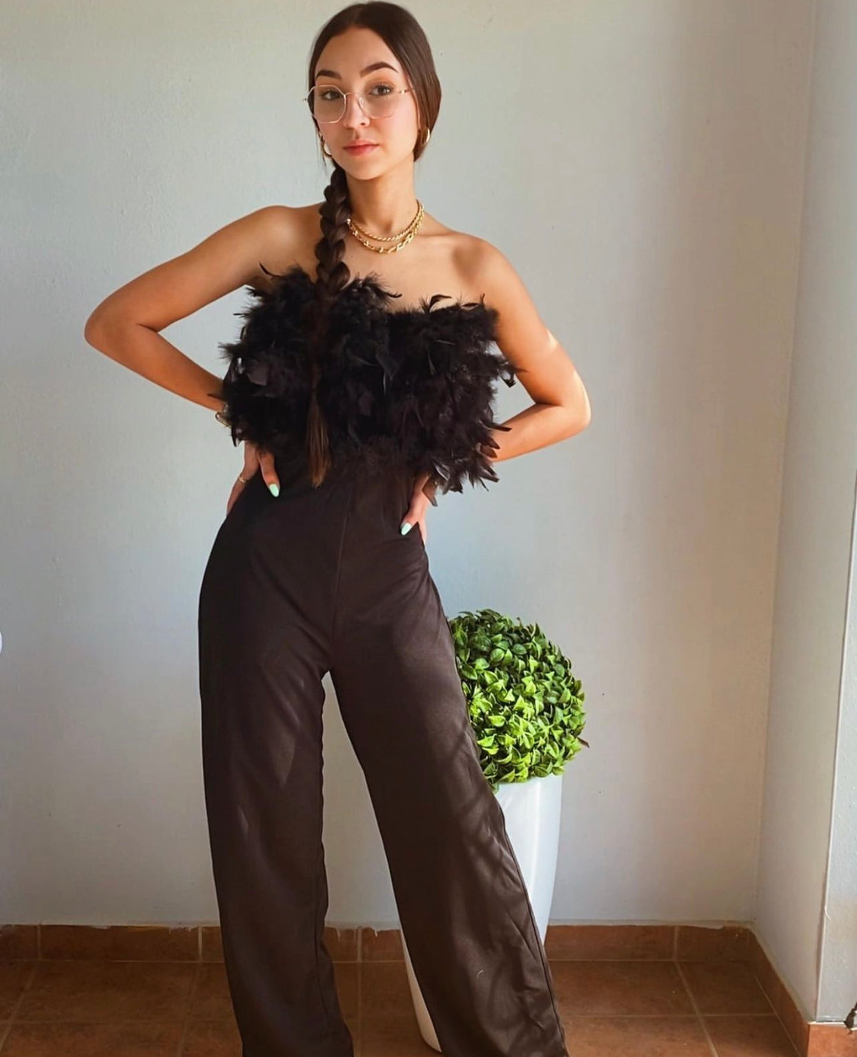 HNY black puffy jumpsuit