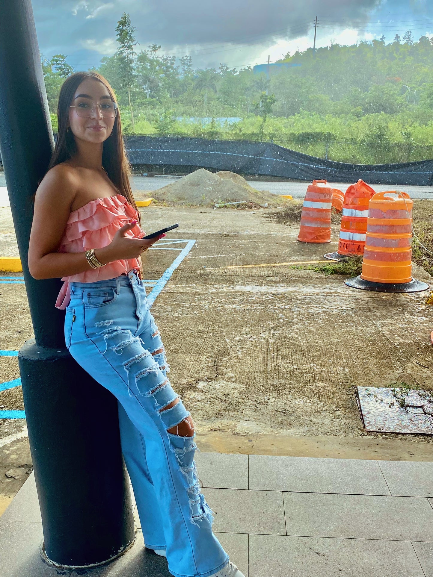 Ruffle layer crop top