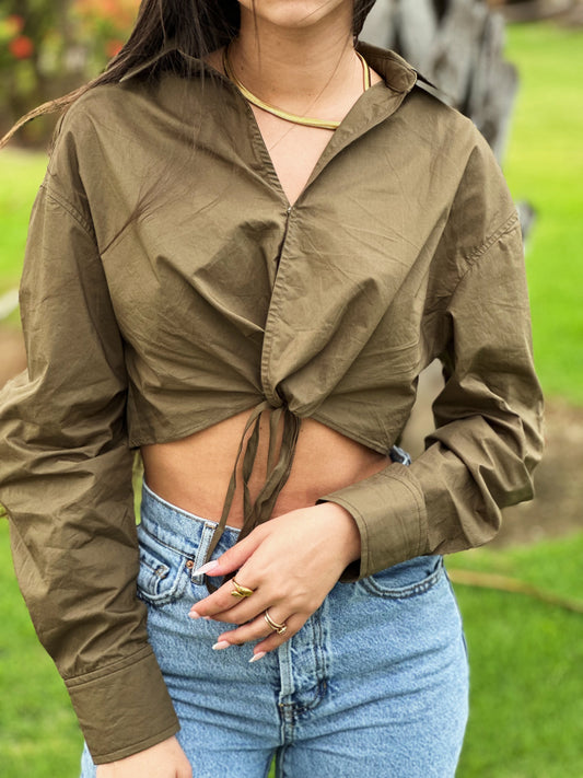 Coral crop top