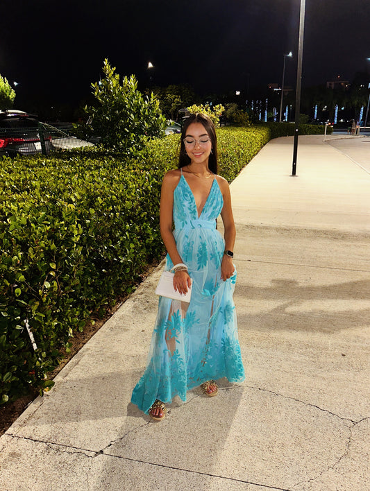 Blu maxi dress