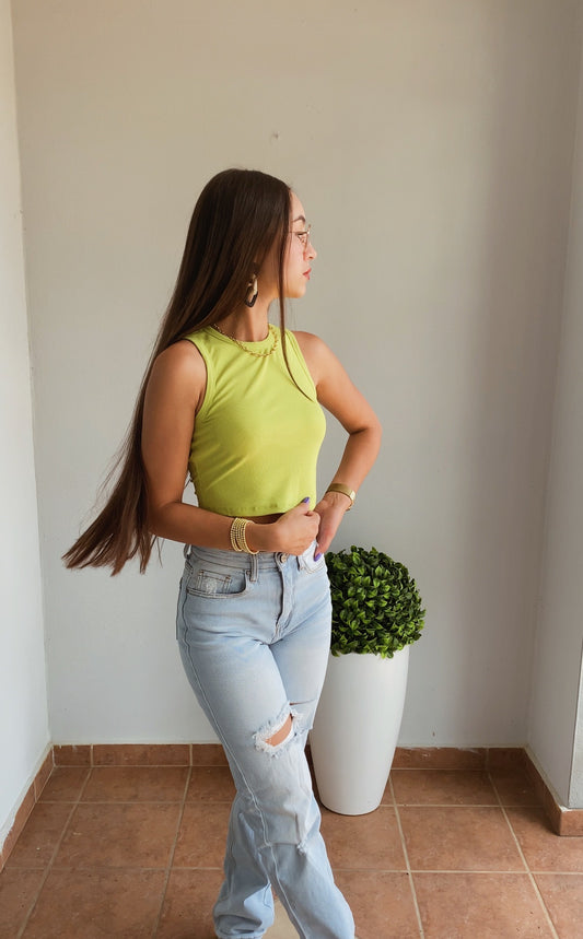 Luka basic green top