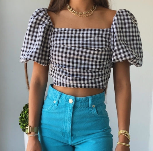 Gingham crop top